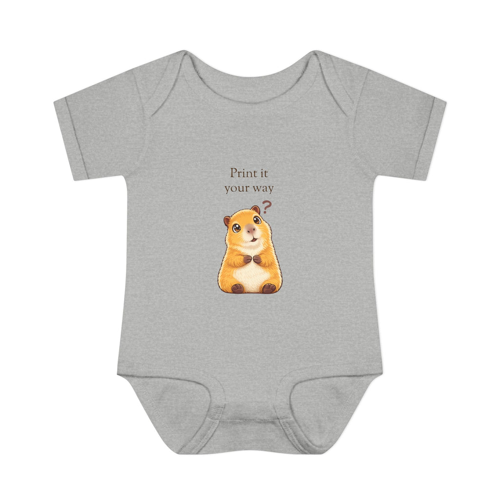 Curious Bashii Personalized Baby Bodysuit “Curious, Not Clueless” Back Print