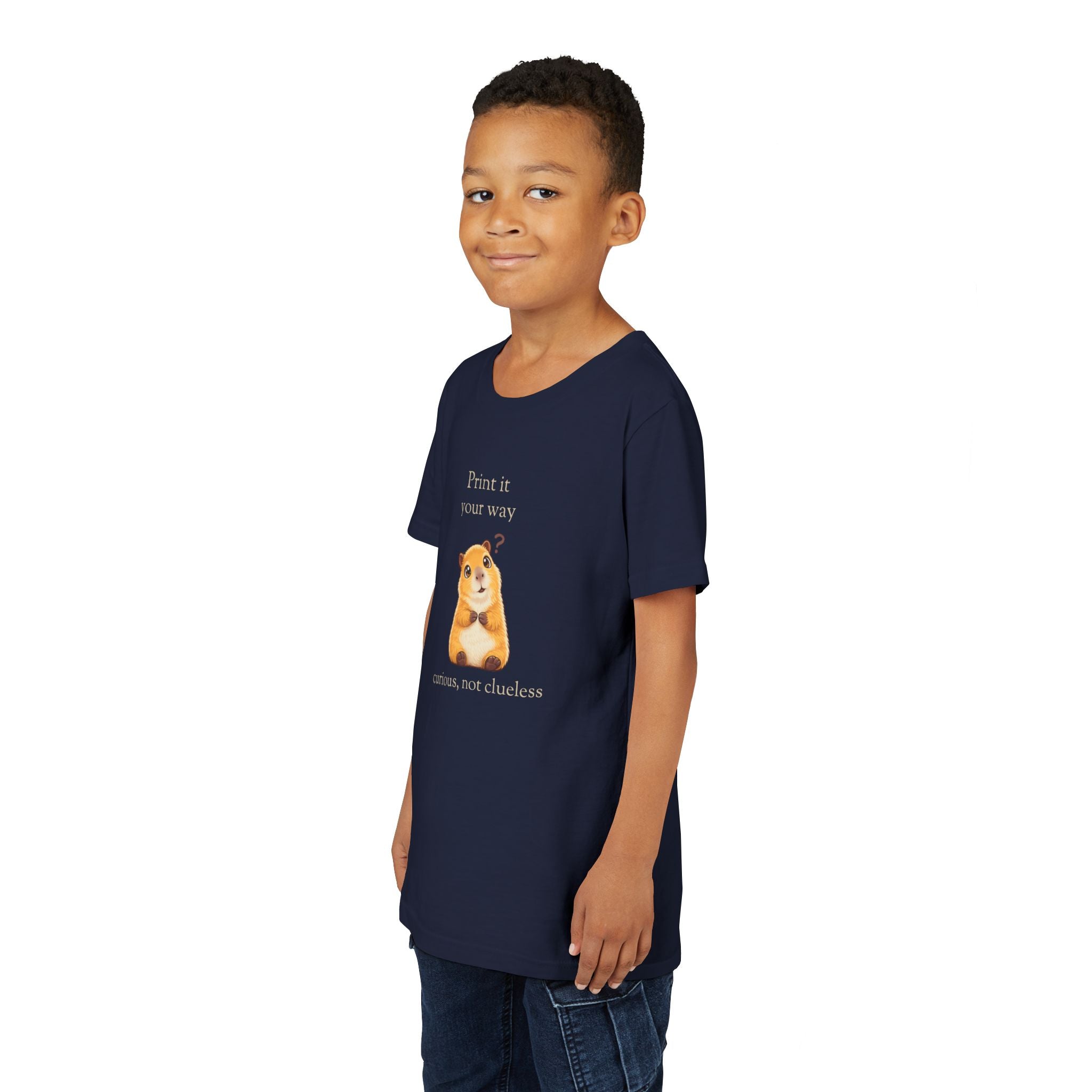 Curious Bashii Personalized Kids Tee — “Curious, Not Clueless” Youth Shirt
