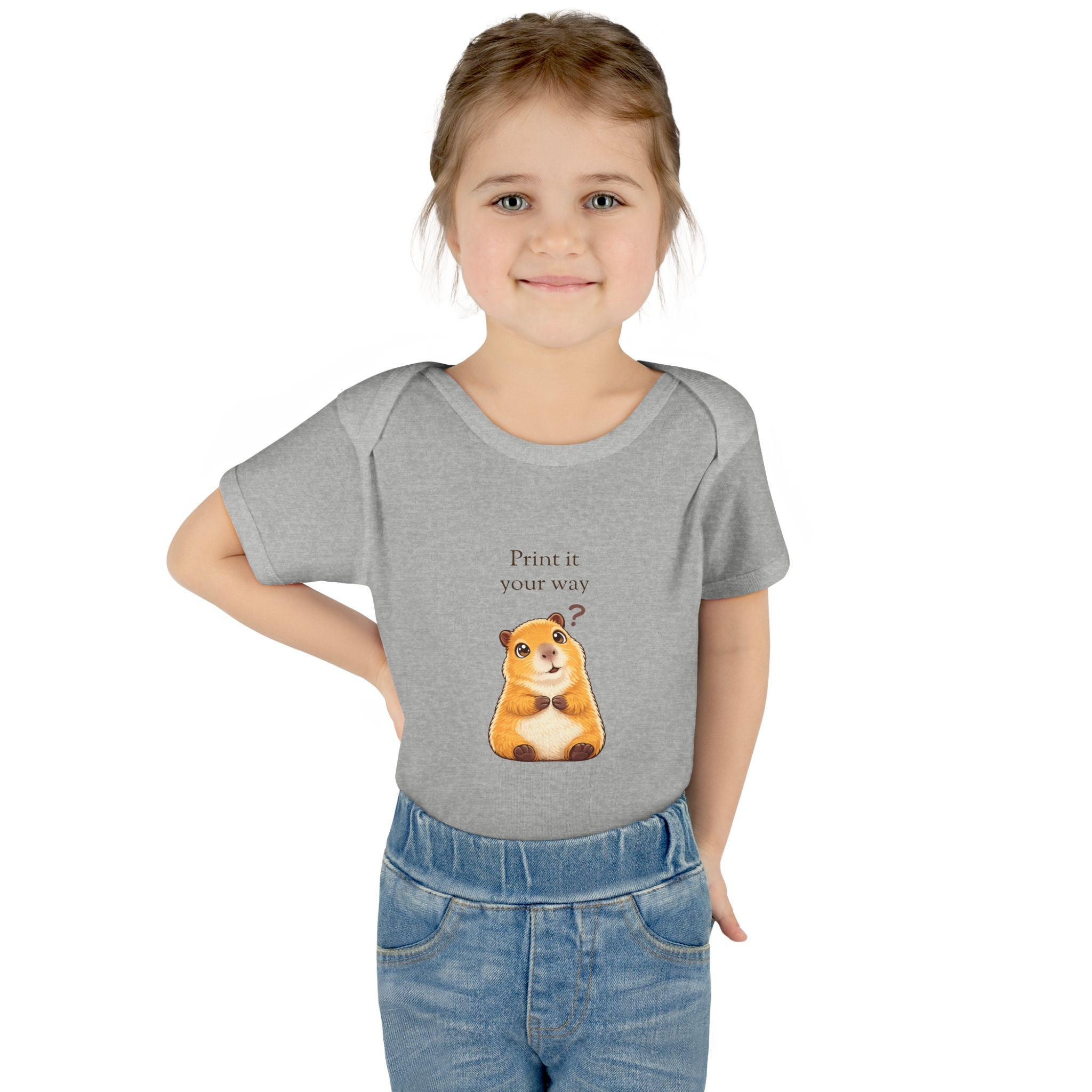 Curious Bashii Personalized Baby Bodysuit “Curious, Not Clueless” Back Print