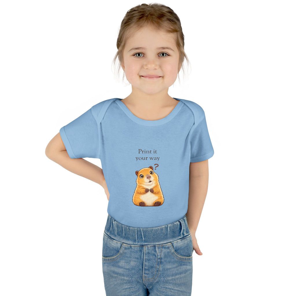 Curious Bashii Personalized Baby Bodysuit “Curious, Not Clueless” Back Print