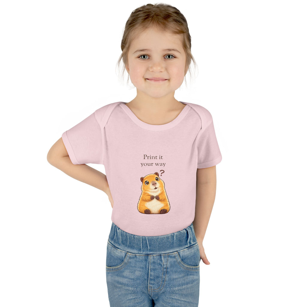 Curious Bashii Personalized Baby Bodysuit “Curious, Not Clueless” Back Print
