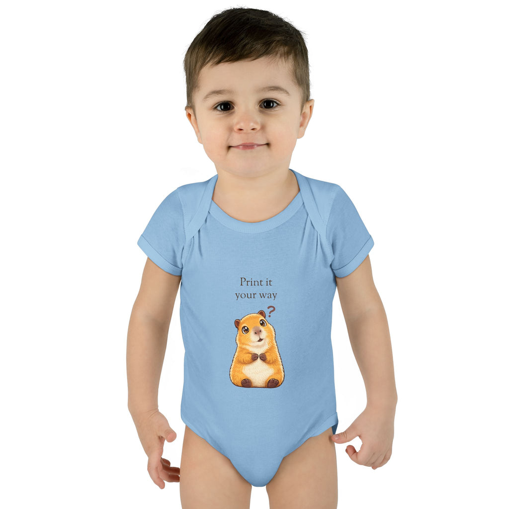 Curious Bashii Personalized Baby Bodysuit “Curious, Not Clueless” Back Print