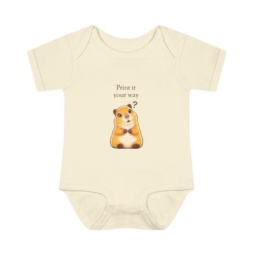 Curious Bashii Personalized Baby Bodysuit “Curious, Not Clueless” Back Print