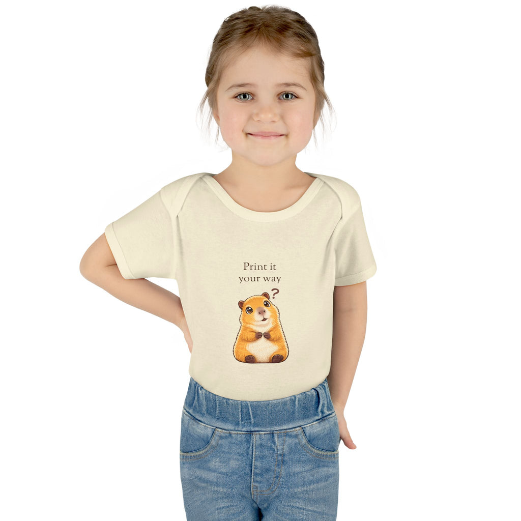 Curious Bashii Personalized Baby Bodysuit “Curious, Not Clueless” Back Print