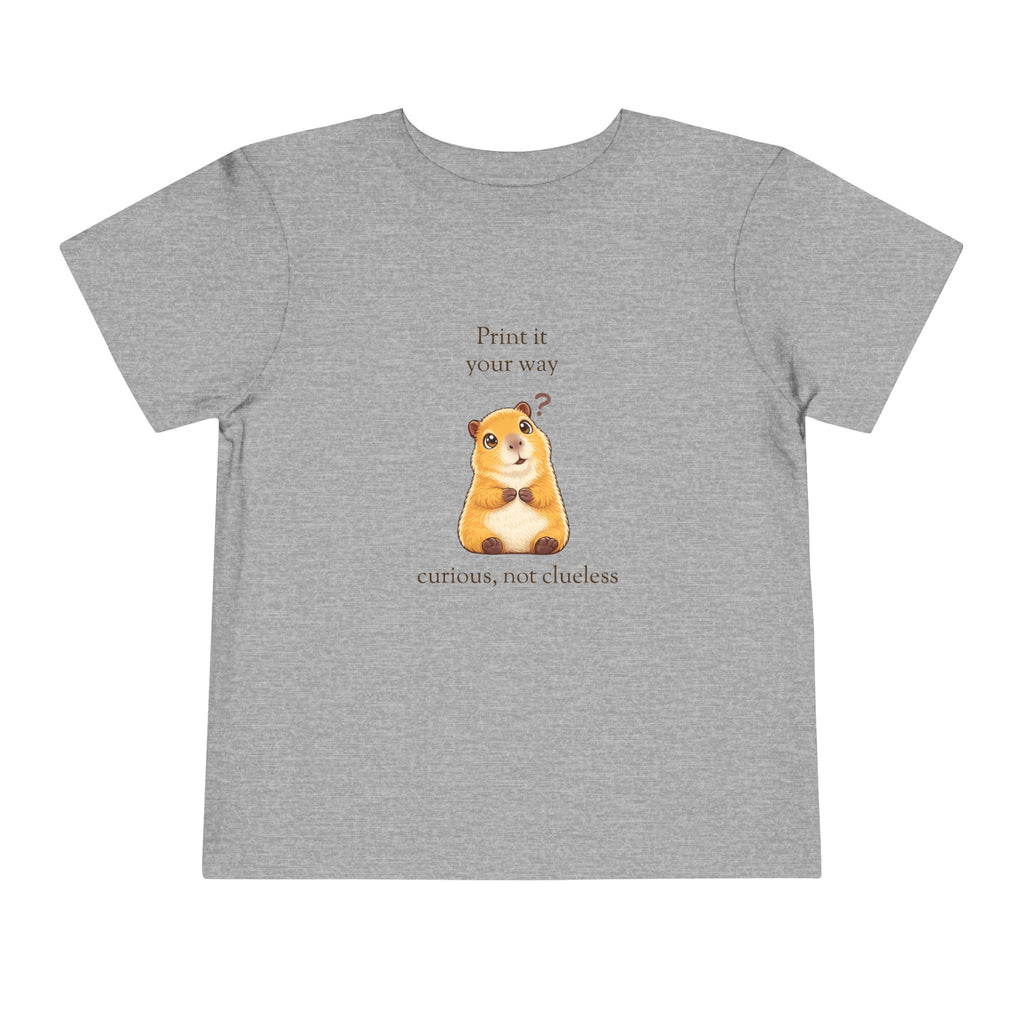Curious Bashii Personalized Toddler Tee “Curious, Not Clueless”