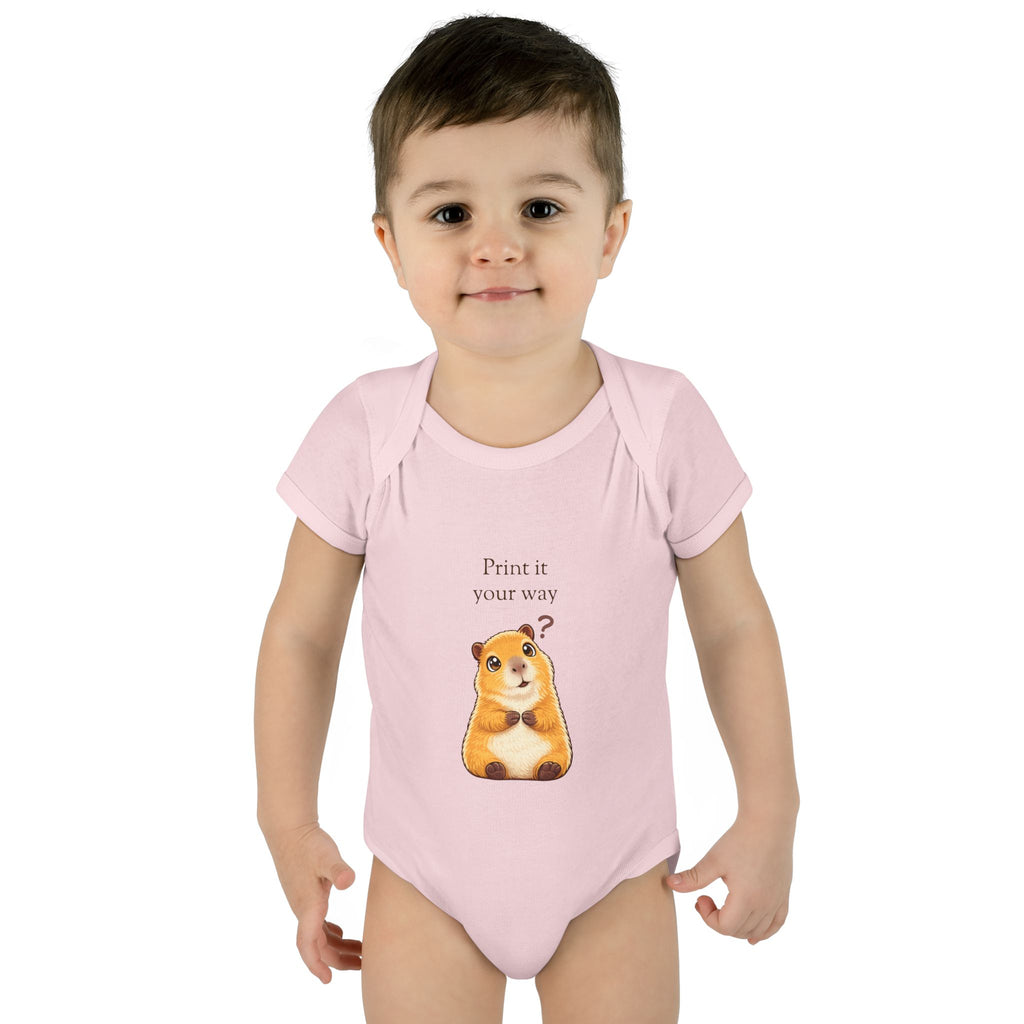 Curious Bashii Personalized Baby Bodysuit “Curious, Not Clueless” Back Print