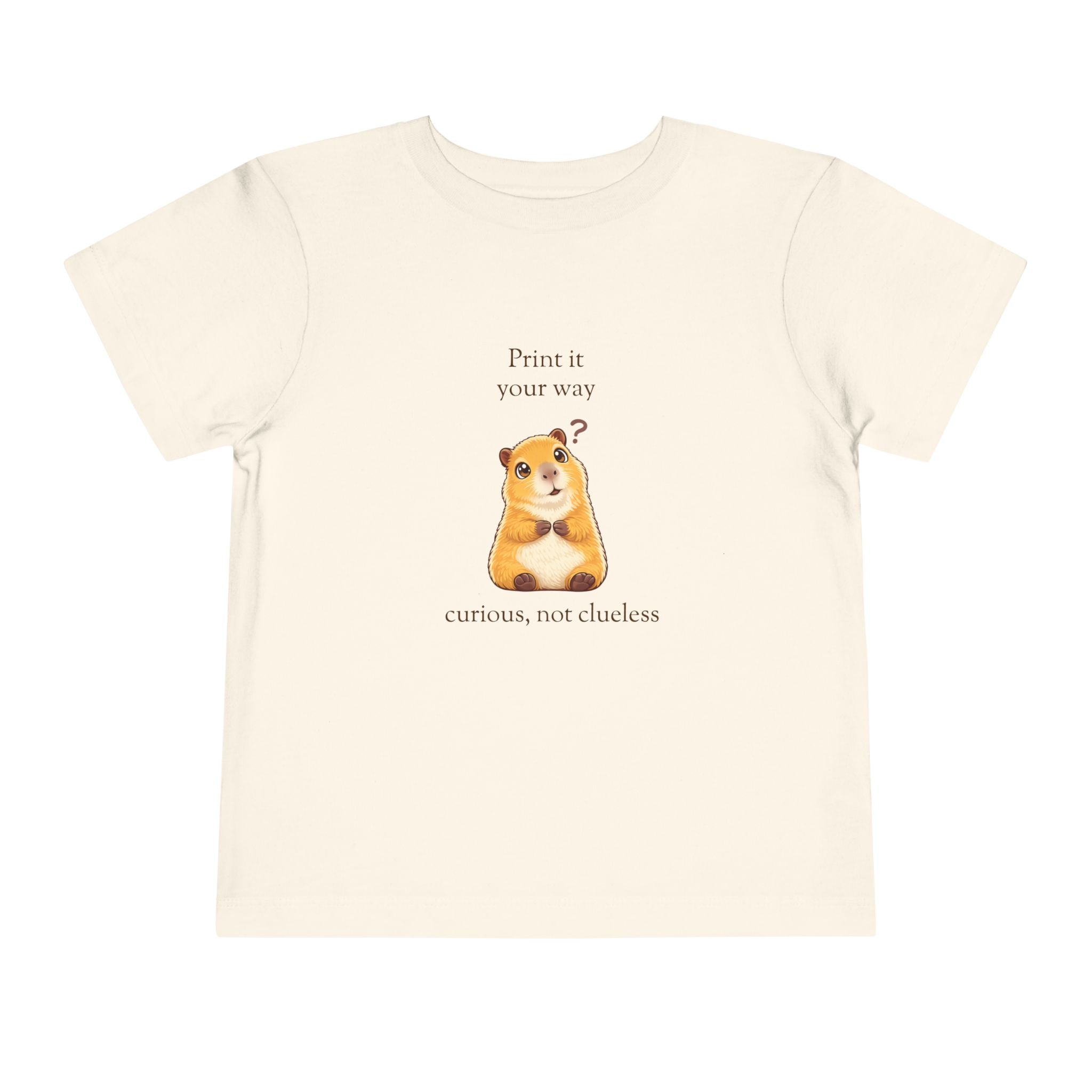 Curious Bashii Personalized Toddler Tee “Curious, Not Clueless”