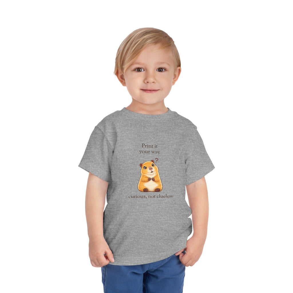 Curious Bashii Personalized Toddler Tee “Curious, Not Clueless”