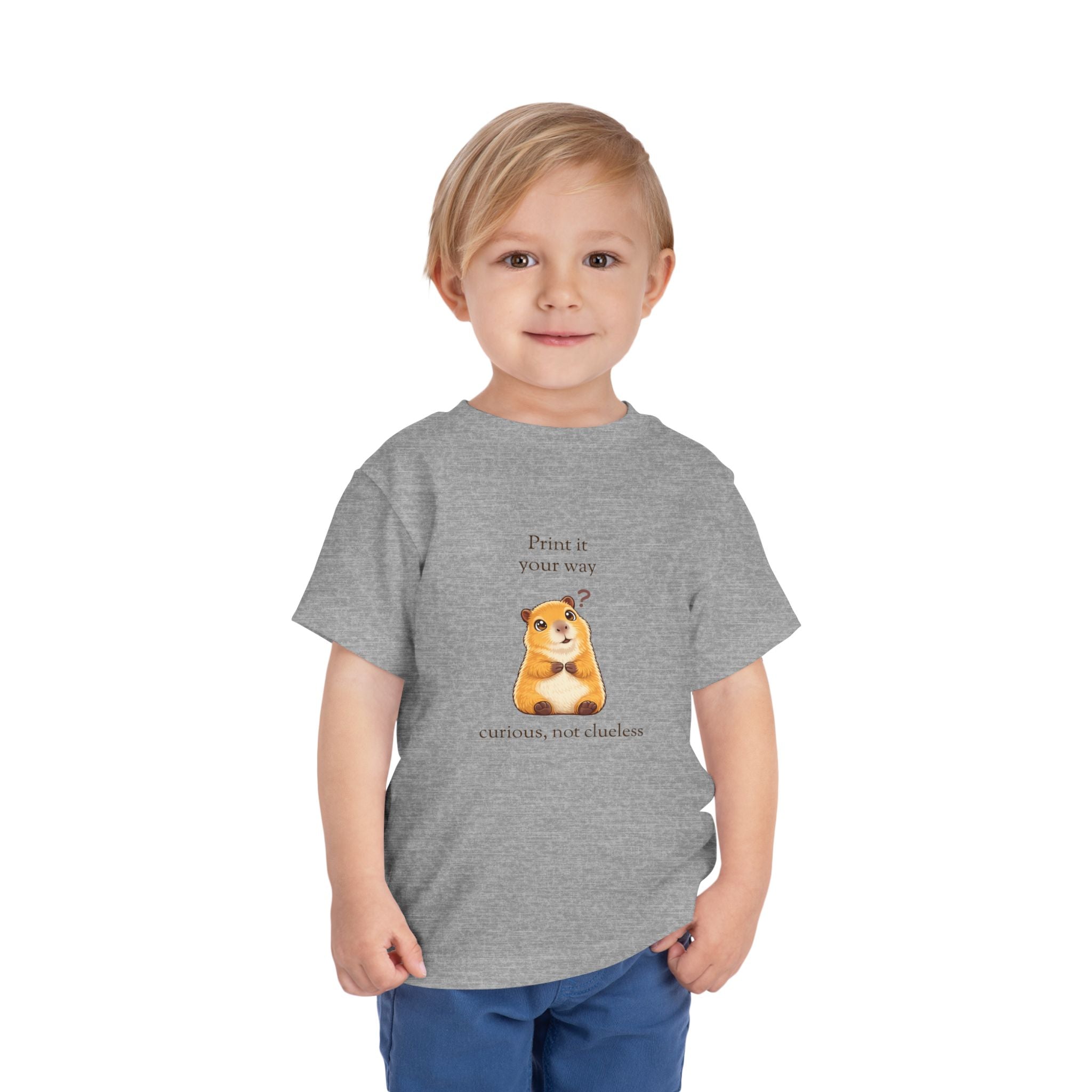 Curious Bashii Personalized Toddler Tee “Curious, Not Clueless”
