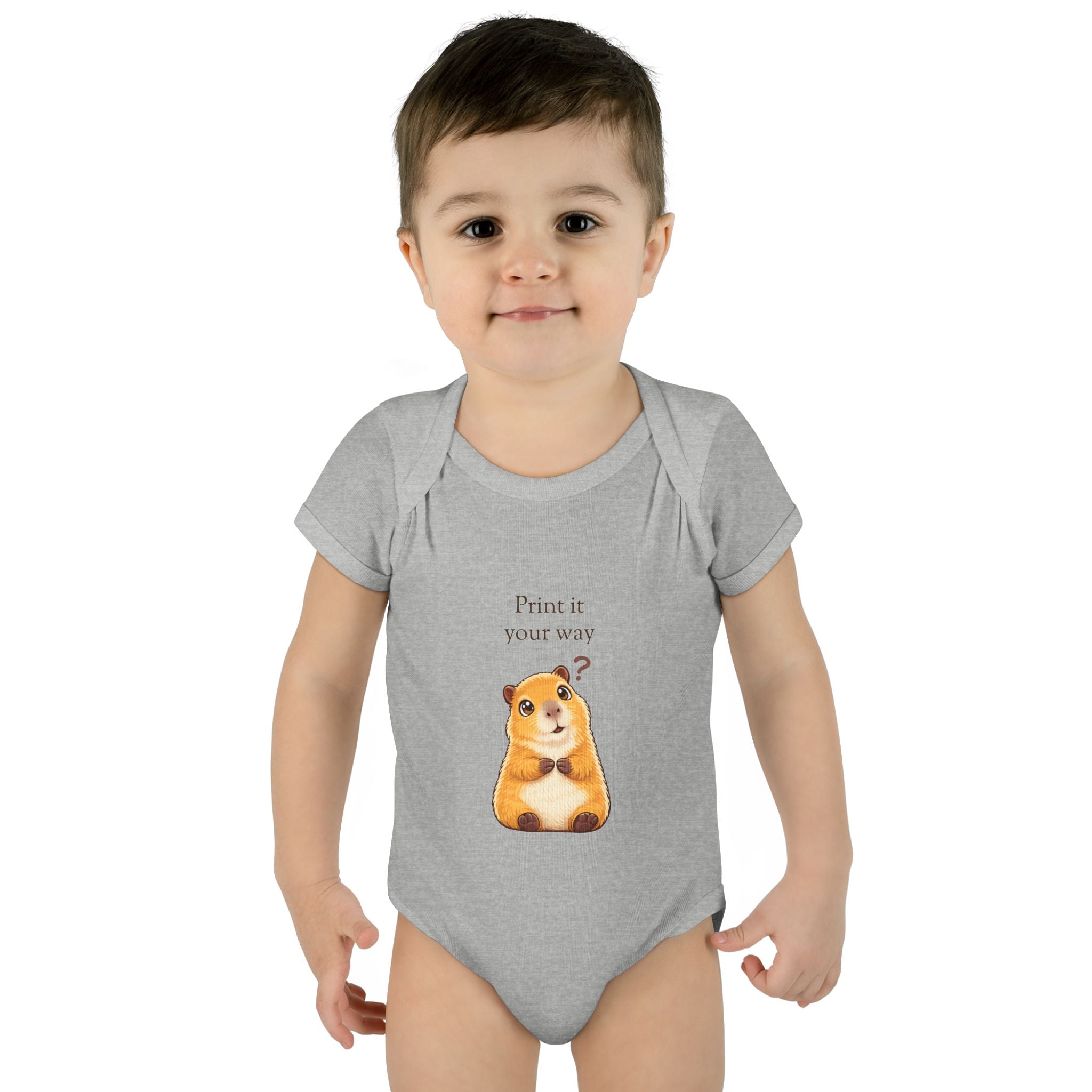 Curious Bashii Personalized Baby Bodysuit “Curious, Not Clueless” Back Print