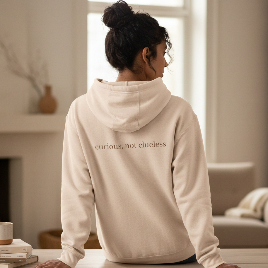 Capybara Pocket Hoodie Back - Sandshell