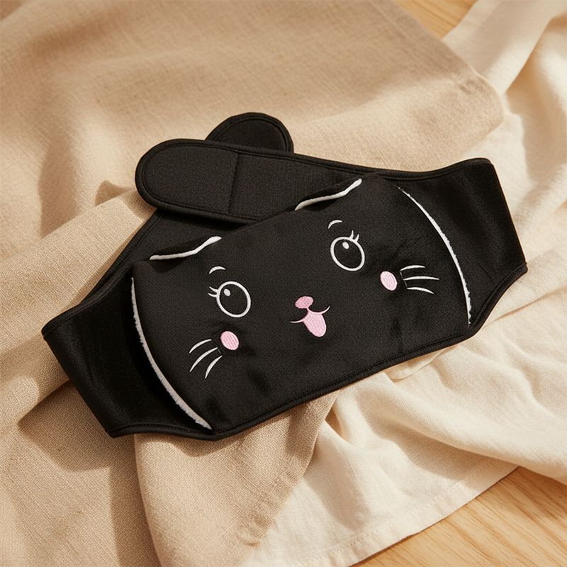 Styled black kitten waist band
