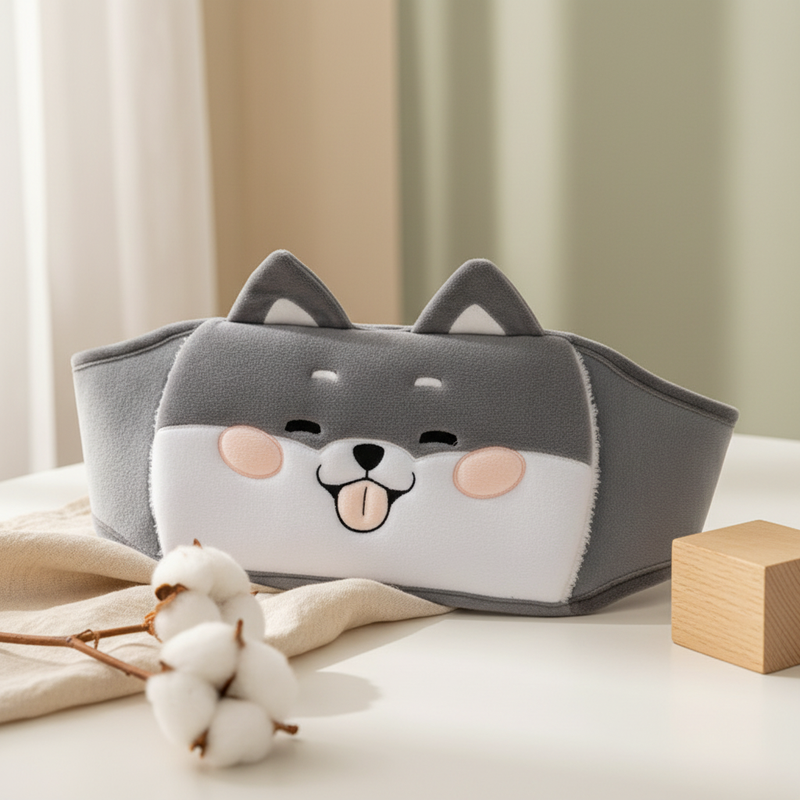 Styled grey Shishi Inu waist band